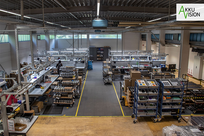 Produktionshalle der Akku Vision GmbH